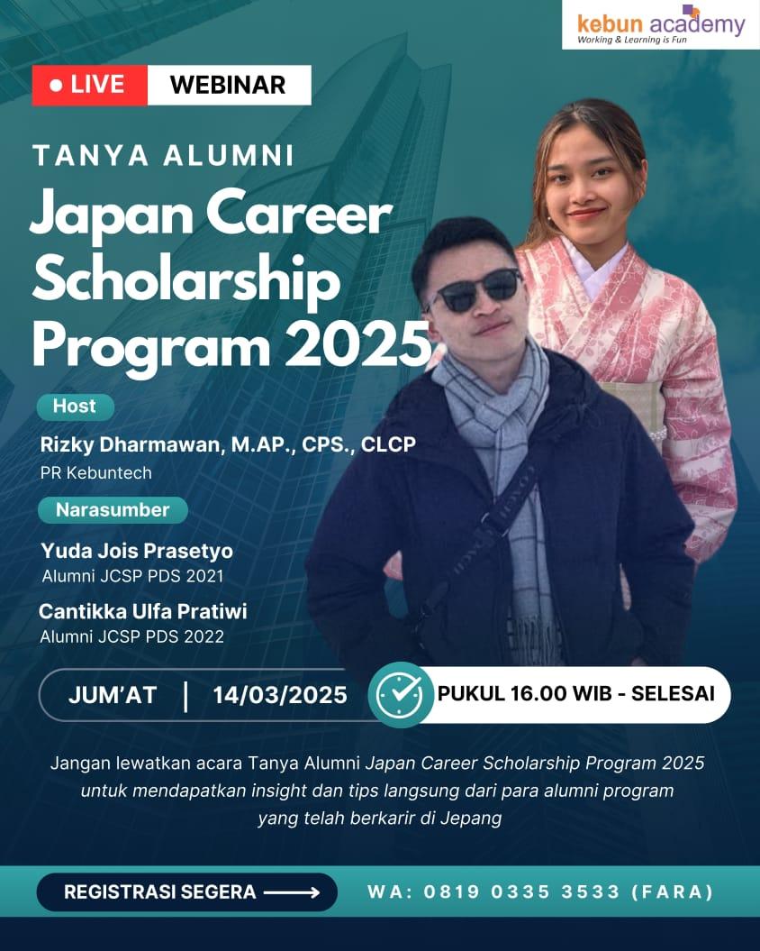 Webinar Tanya Alumni Japan Career Scholarship 2025
